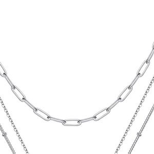 SILVER CHAIN STACKABLE NECKLACE